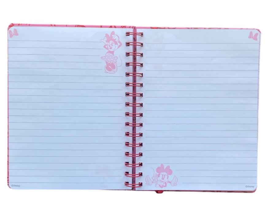 LIBRETA ESPIRAL MINNIE HOJAS LINEADAS 96HJS A5