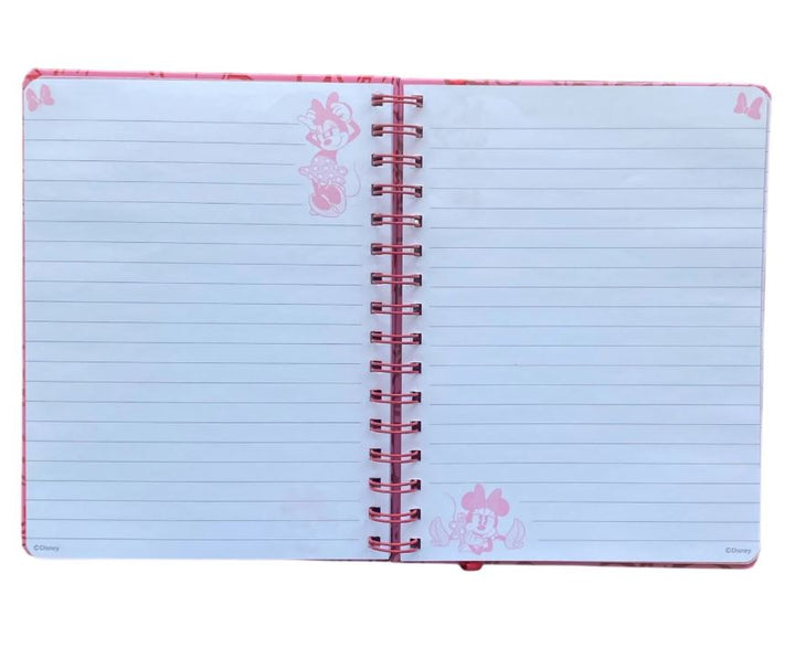 LIBRETA ESPIRAL MINNIE HOJAS LINEADAS 96HJS A5