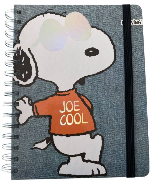 LIBRETA ESPIRAL SNOOPY HOJAS LINEADAS 96HJS A5