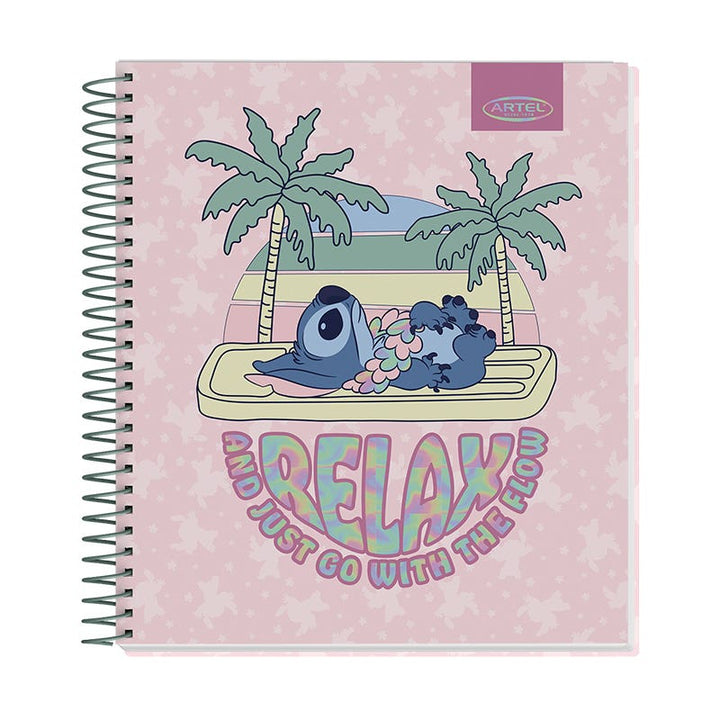 CUADERNO BOOK ARTEL Stitch Waves 120 Hojas