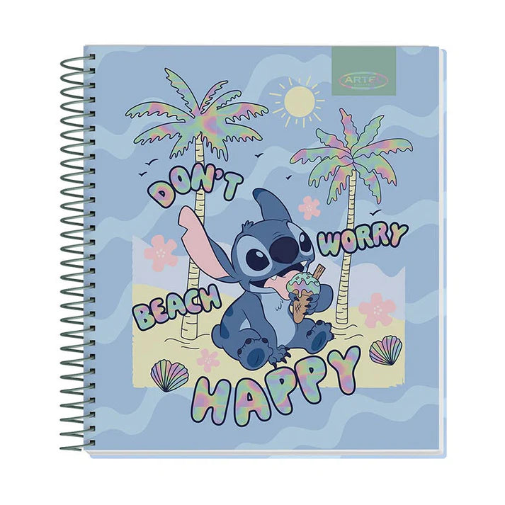 CUADERNO BOOK ARTEL Stitch Waves 120 Hojas