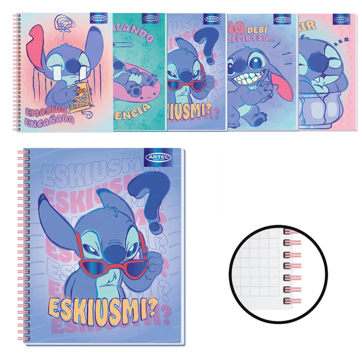 CUADERNO 100 HOJAS STITCH
