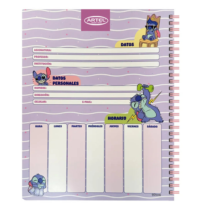 CUADERNO 100 HOJAS STITCH
