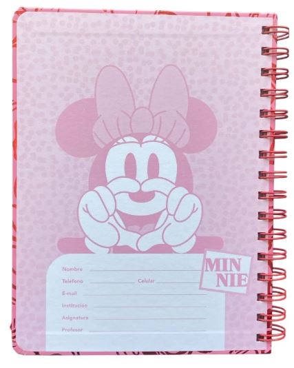 LIBRETA ESPIRAL MINNIE HOJAS LINEADAS 96HJS A5