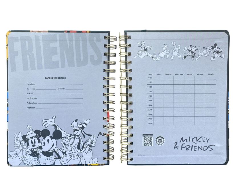 LIBRETA ESPIRAL MICKEY HOJAS LINEADAS 96HJS A5