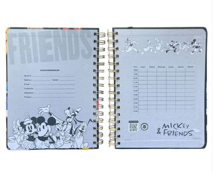 LIBRETA ESPIRAL MICKEY HOJAS LINEADAS 96HJS A5