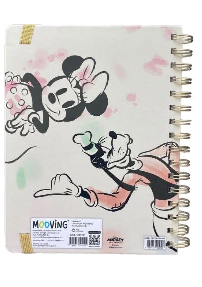 LIBRETA ESPIRAL MICKEY HOJAS LINEADAS 96HJS A5