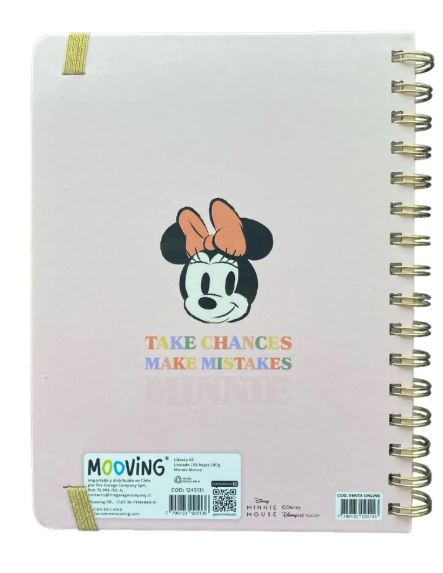 LIBRETA ESPIRAL MINNIE HOJAS LINEADAS 96HJS A5