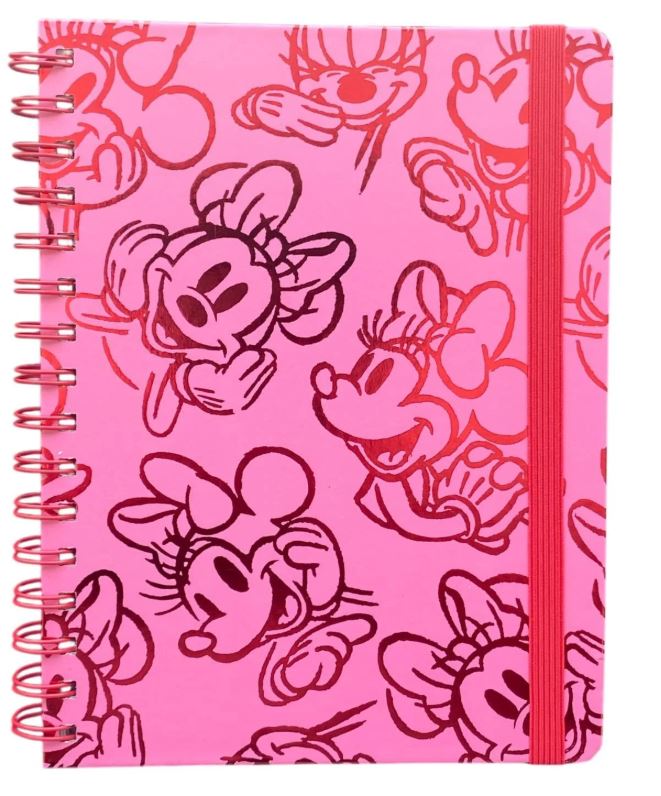 LIBRETA ESPIRAL MINNIE HOJAS LINEADAS 96HJS A5