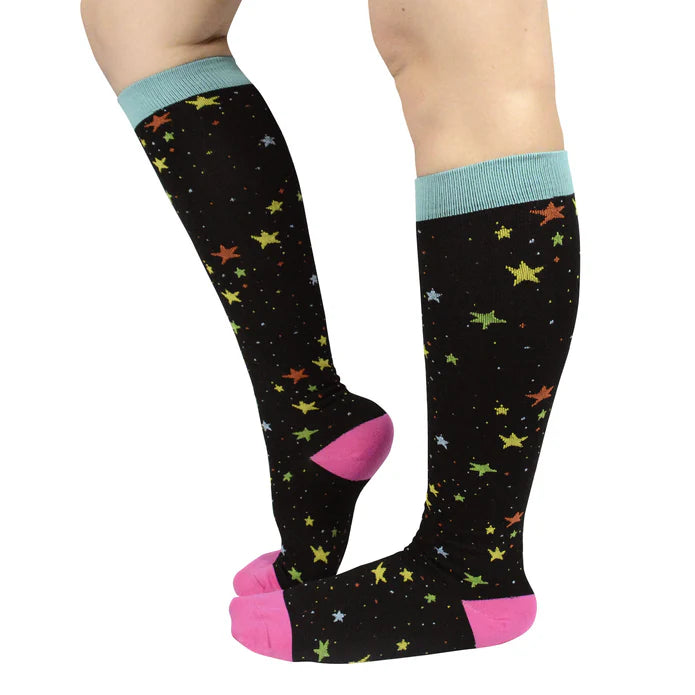 Medias de Compresión Estrellas Colores L-XL