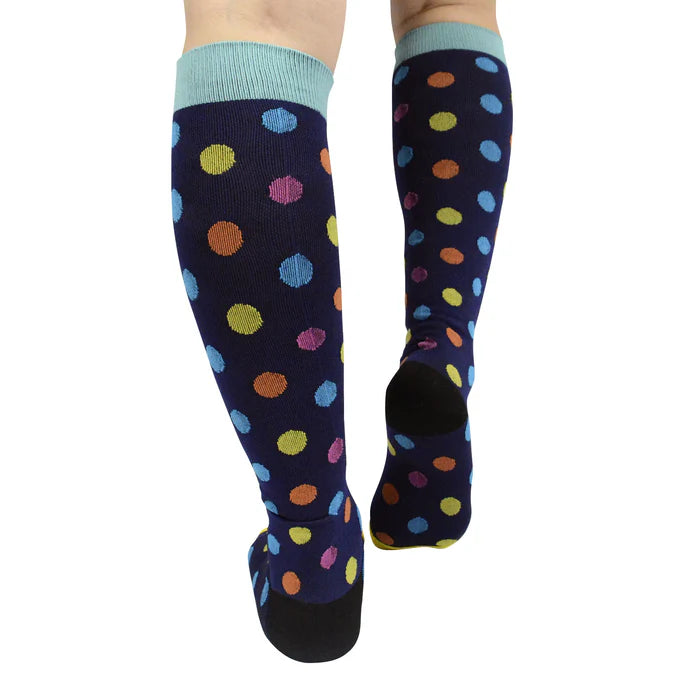 Medias de Compresión Lunares de Colores L-xl