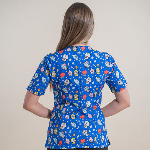 Top Antifluido BT21 Azul Rey