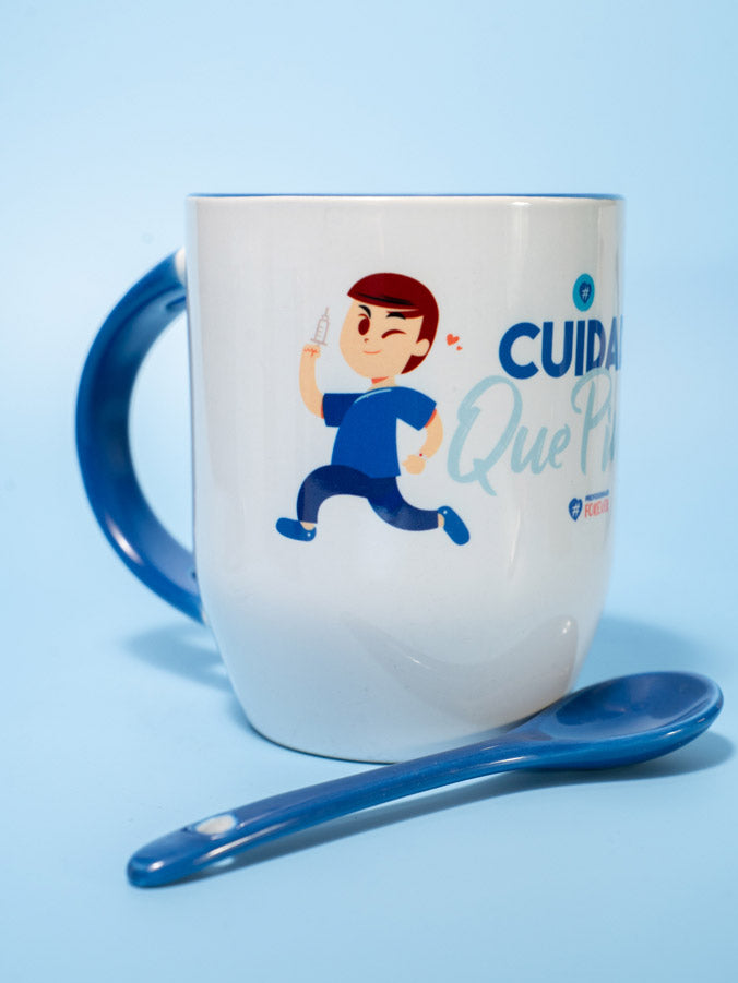 Taza Enfermero Cuidado que Pincho con Cuchara