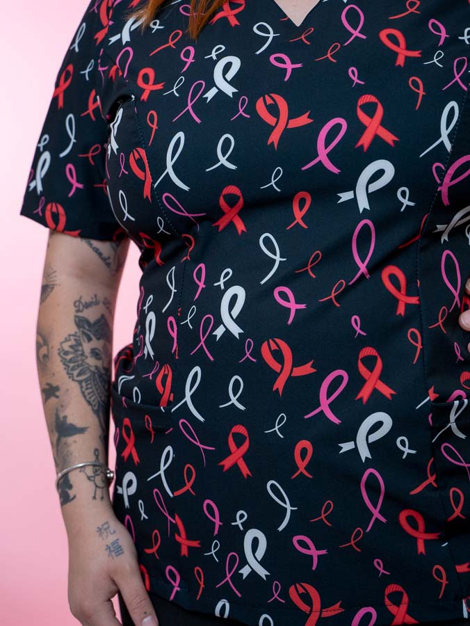 TOP ANTIFLUIDO CANCER COLORES NEGRO