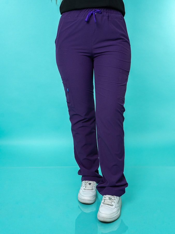 Pantalón Mujer Recto Morado Obispo