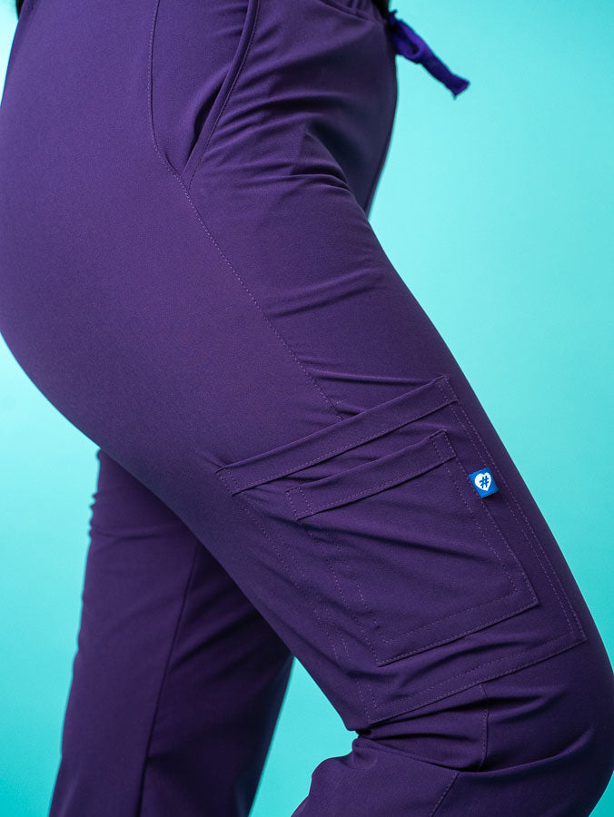 Pantalón Mujer Recto Morado Obispo