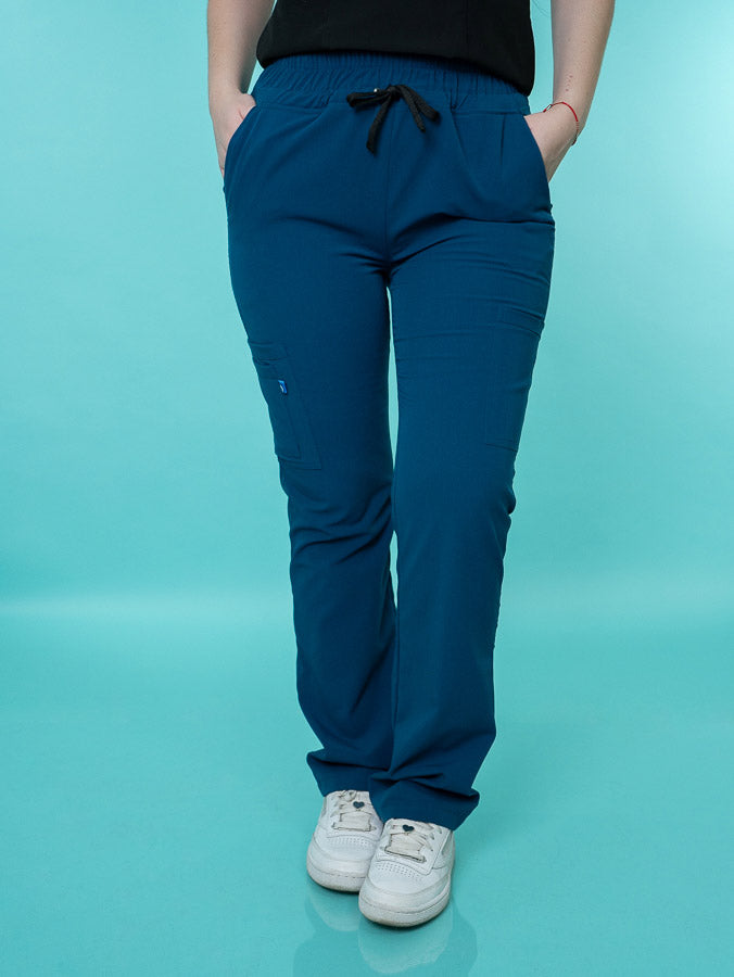 PANTALON AMARAL RECTO AZUL PETROLEO