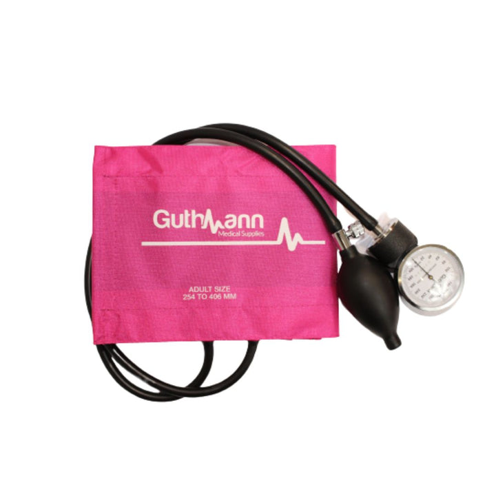 Kit de Toma Presión Aneroide más Fonendoscopio Guthmann – Adulto - Rosado