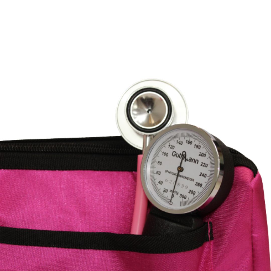 Kit de Toma Presión Aneroide más Fonendoscopio Guthmann – Adulto - Rosado