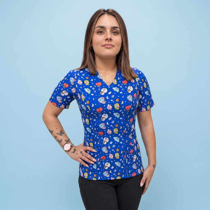 Top Antifluido Bt21 Azul Rey