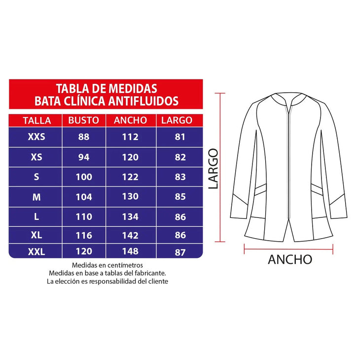 Bata Mujer tela Anti fluidos. Rosado- BC-19