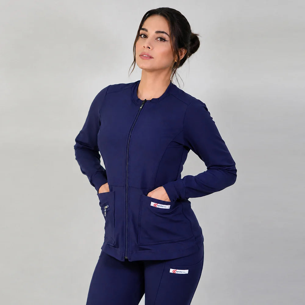 Polerón Clínico Mujer Azul Marino PFC-1