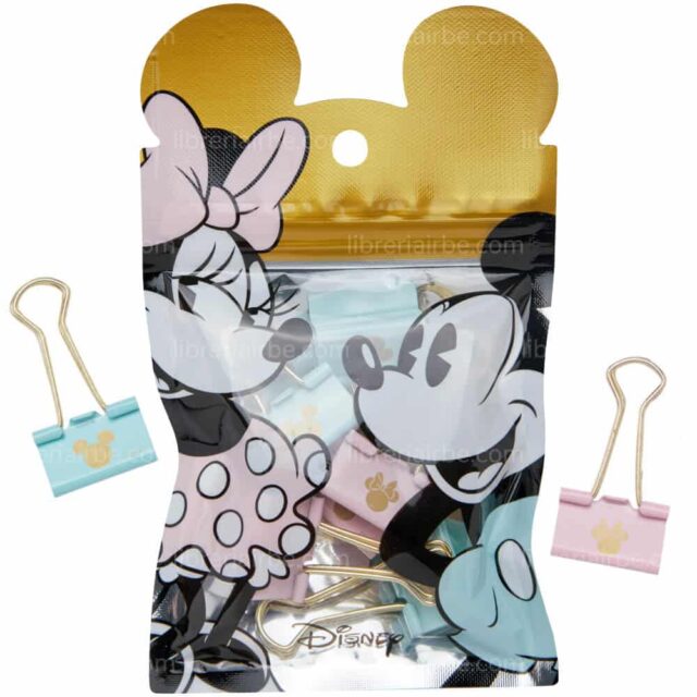Mooving - Set de 6 Sujeta Papeles / Binder Clips - Mickey & Minnie – 25 mm