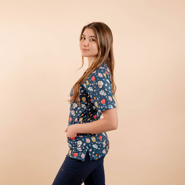 Top Antifluido BT21 Azul Marino