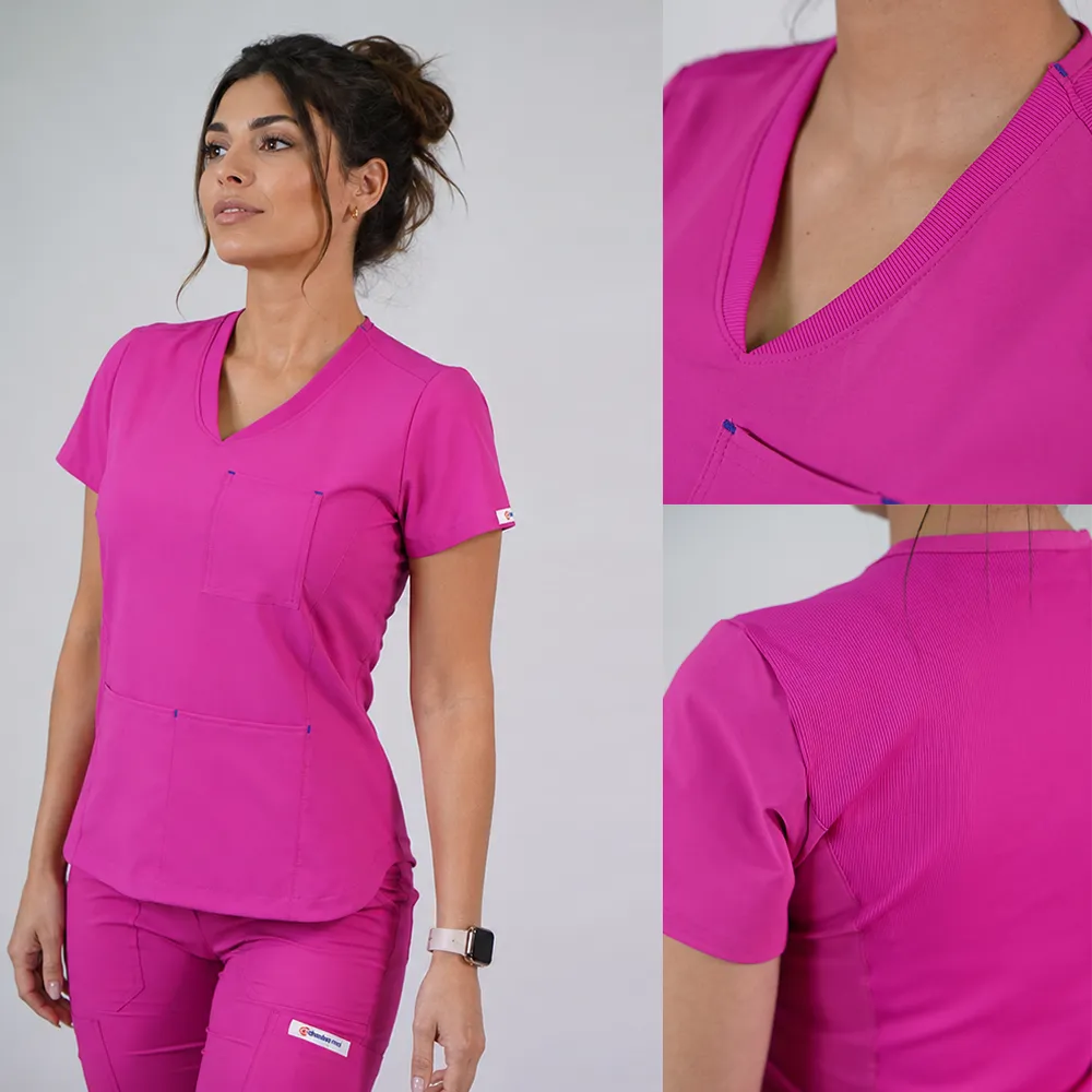 Delantal Mujer Antifluidos Violeta. Fucsia- VIOLETA-13