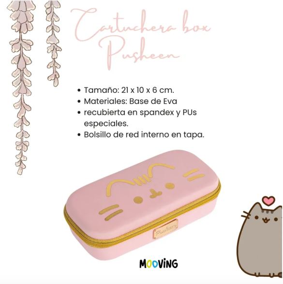 ESTUCHE BOX PUSHEEN ROSA