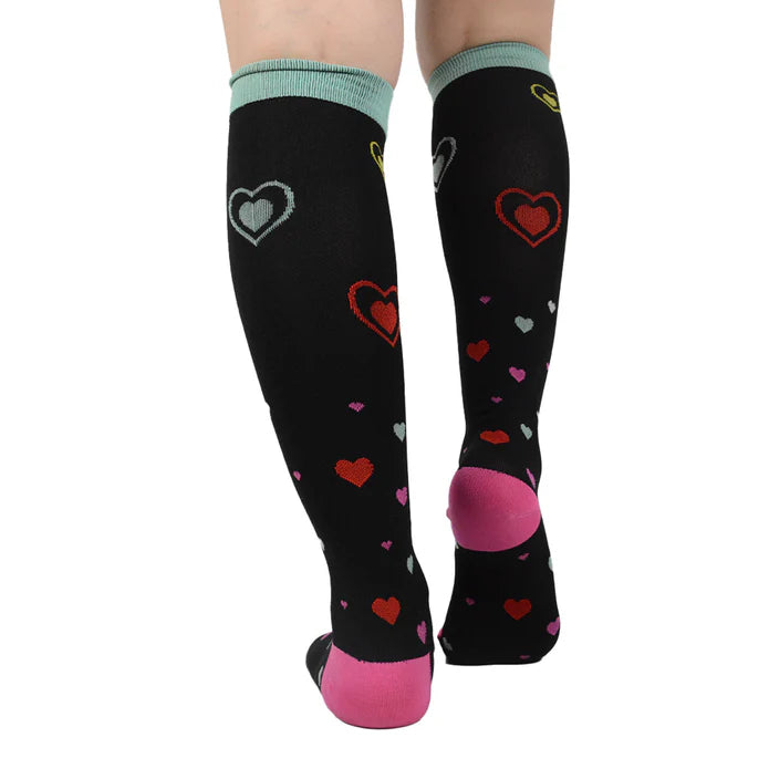 Medias de Compresión Corazónes Colores L/xl