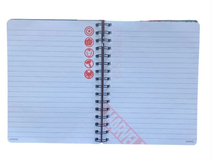 LIBRETA ESPIRAL MARVEL HOJAS LINEADAS 96HJS A5
