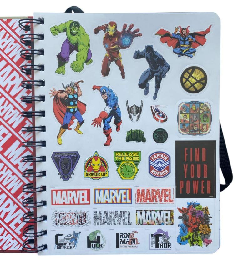 LIBRETA ESPIRAL MARVEL HOJAS LINEADAS 96HJS A5