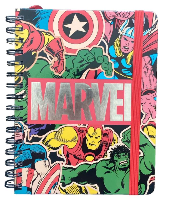 LIBRETA ESPIRAL MARVEL HOJAS LINEADAS 96HJS A5