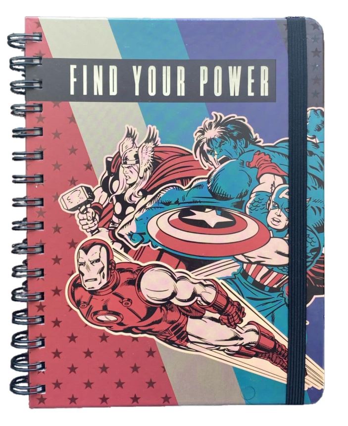 LIBRETA ESPIRAL MARVEL HOJAS LINEADAS 96HJS A5