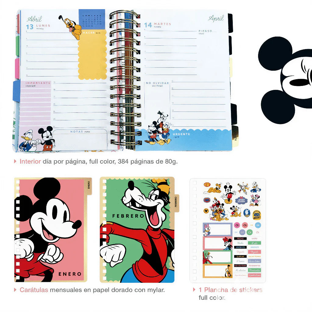 Mooving - Agenda 2026 Diaria Mickey & Friends