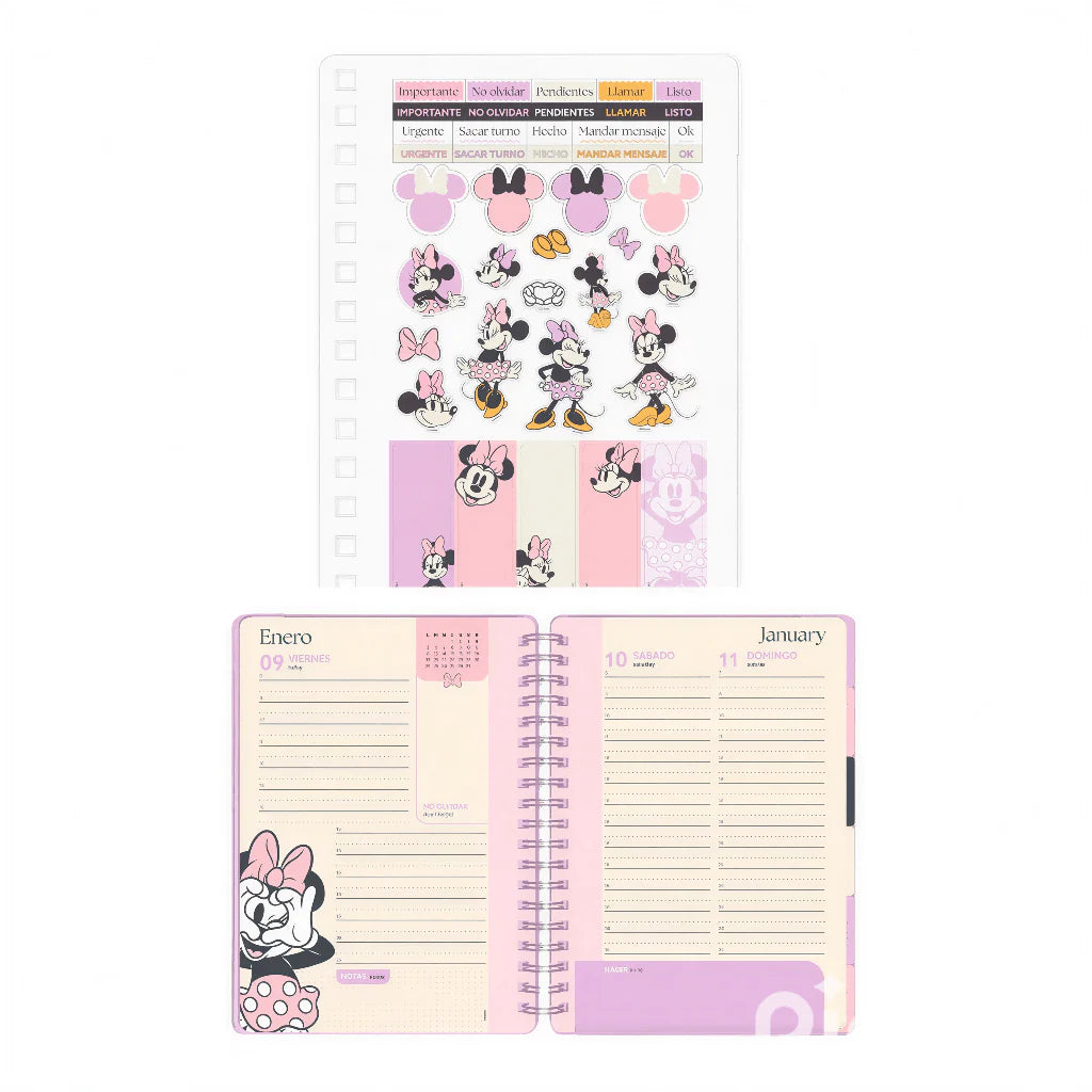 Mooving - Agenda 2026 Diaria Minnie Mouse