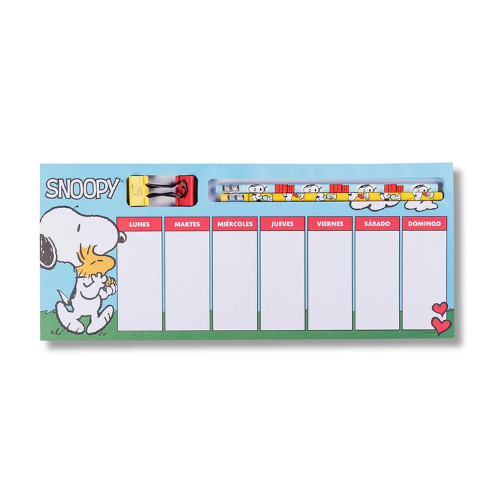 Mooving at Work - Planner Organizador Semanal Snoopy con Accesorios