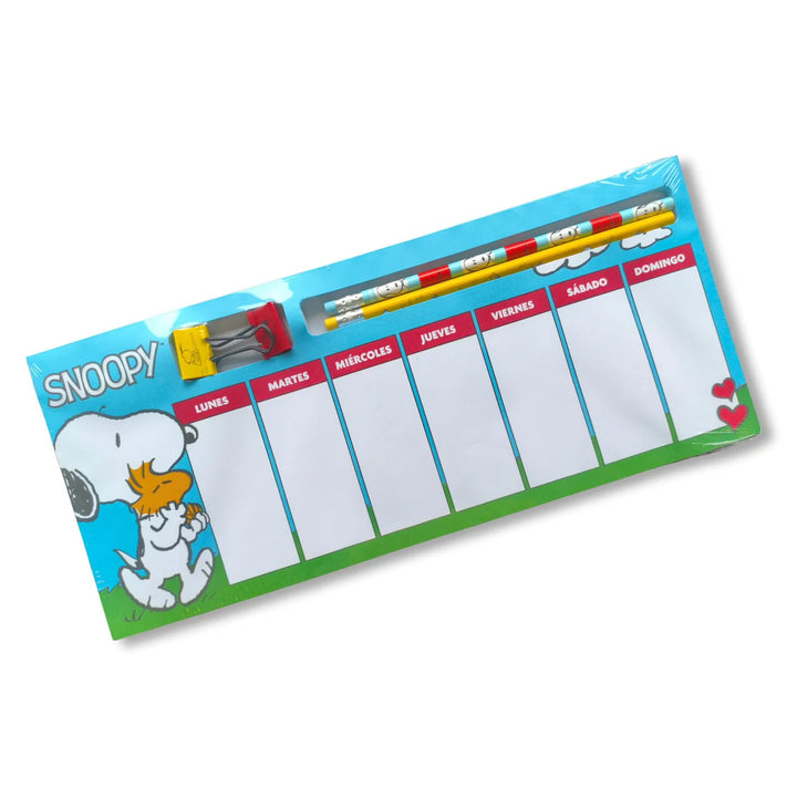 Mooving at Work - Planner Organizador Semanal Snoopy con Accesorios