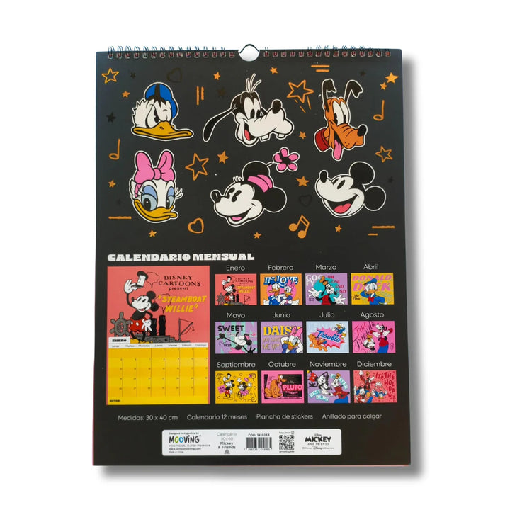 Mooving - Calendario 2026 Mickey & Friends 40x30cm