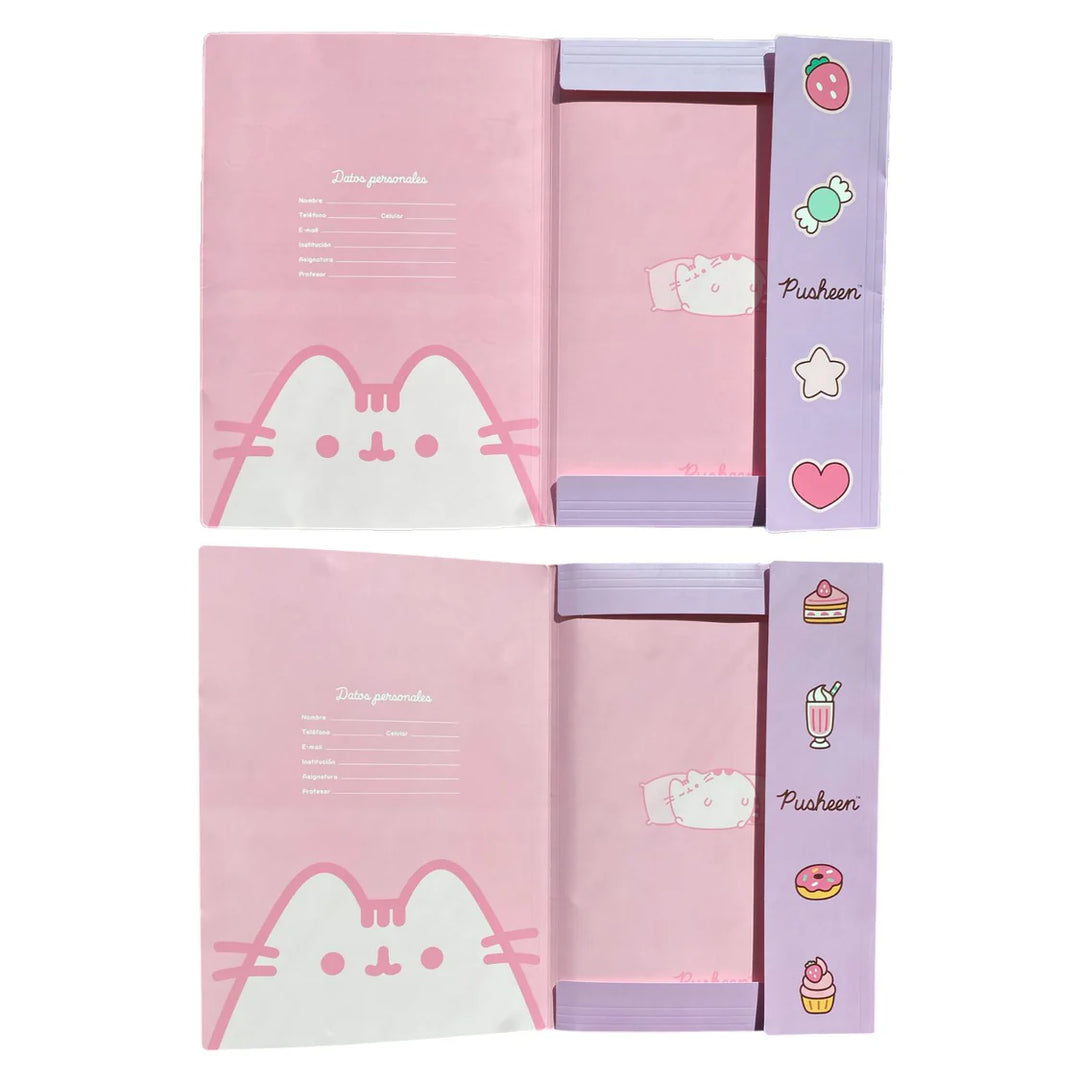 Mooving - Carpeta Oficio 3 Solapas Pusheen