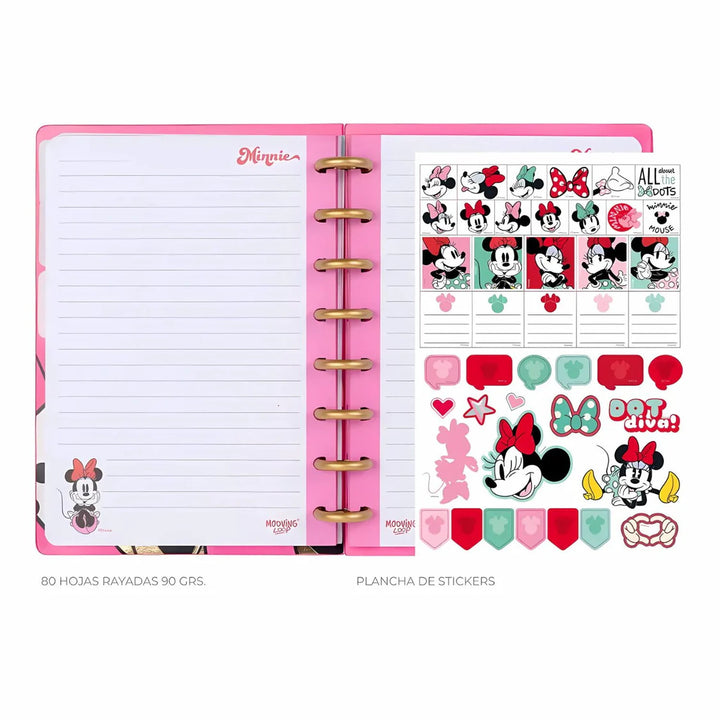 Mooving - Cuaderno de Discos Loop A5 Minnie Mouse