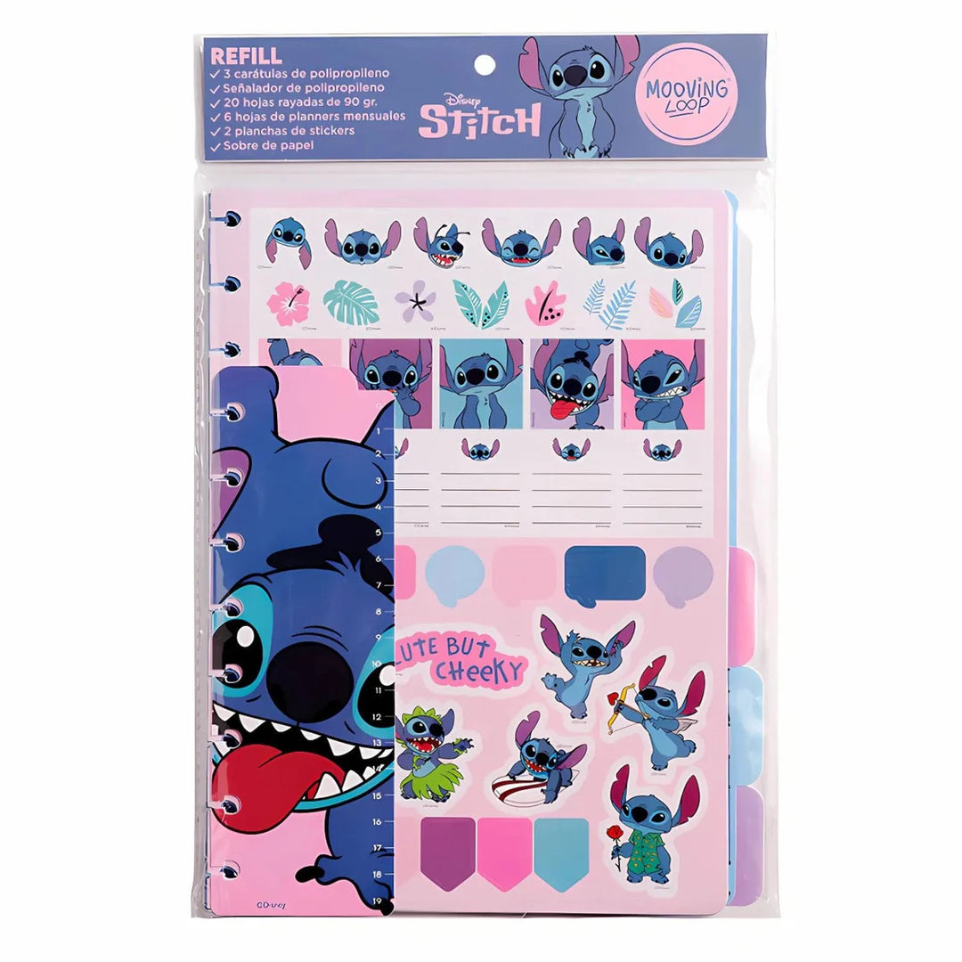 Mooving - Cuaderno de Discos Loop A5 Stitch