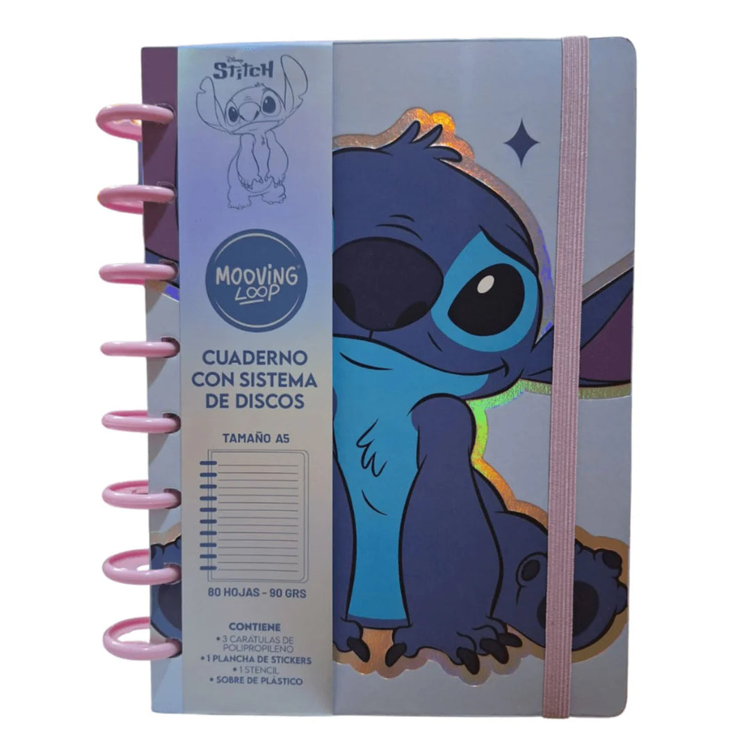 Mooving - Cuaderno de Discos Loop A5 Stitch