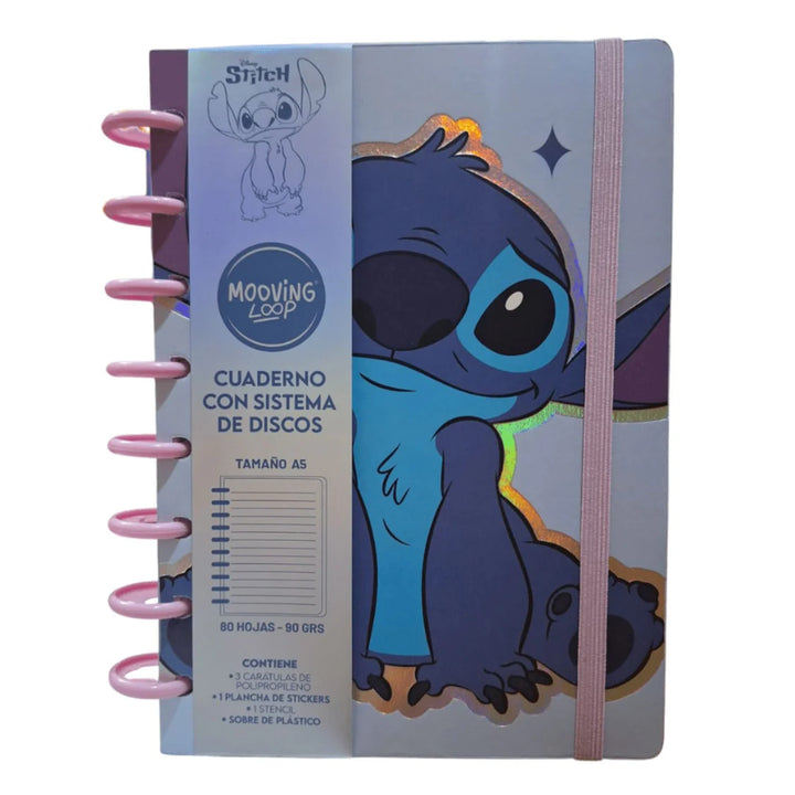 Mooving - Cuaderno de Discos Loop A5 Stitch