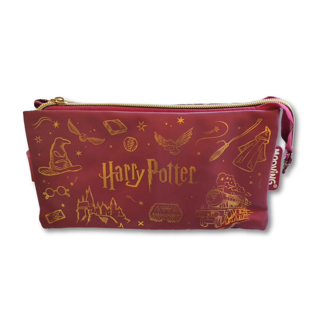 Mooving - Estuche para Lápices Cuádruple Harry Potter