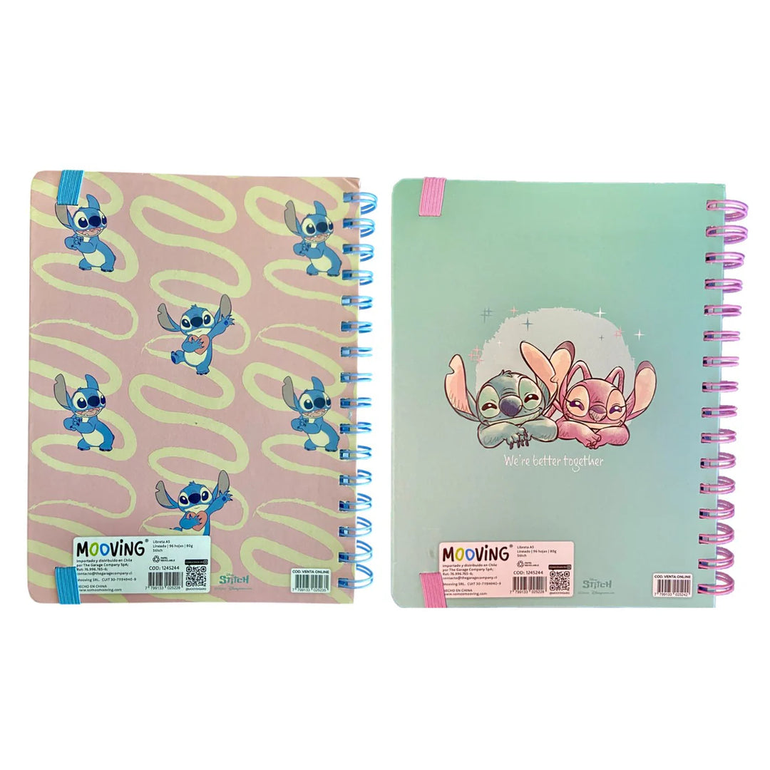 Mooving- Libreta Espiral A5 Líneas Stitch