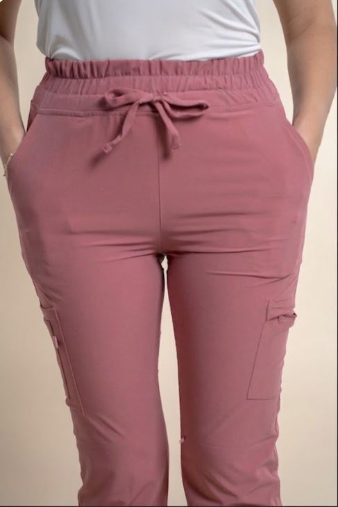 Pantalón Mujer Recto Palo Rosa
