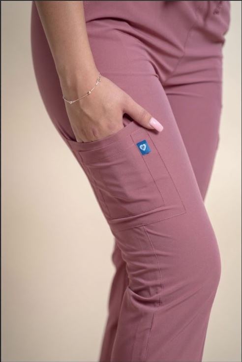 Pantalón Mujer Recto Palo Rosa