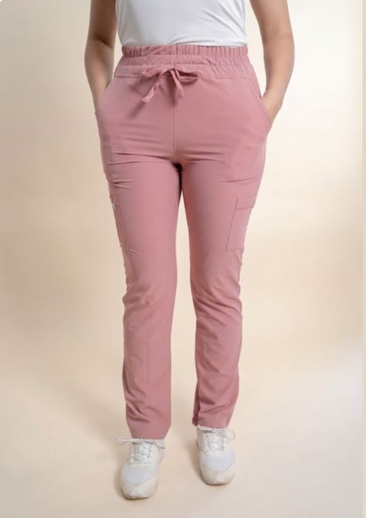 Pantalón Mujer Recto Palo Rosa